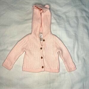 Tommy Bahama Hooded Sweater Button Up Cable Knitted Long Sleeve Pink 3-6…